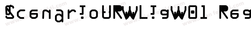 ScenarioURWLigW01 Regular Regular字体转换